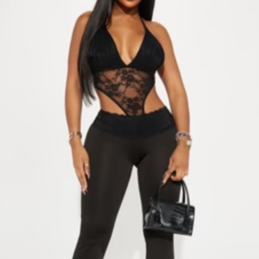 What's The Problem Jumpsuit - Black Size: M
